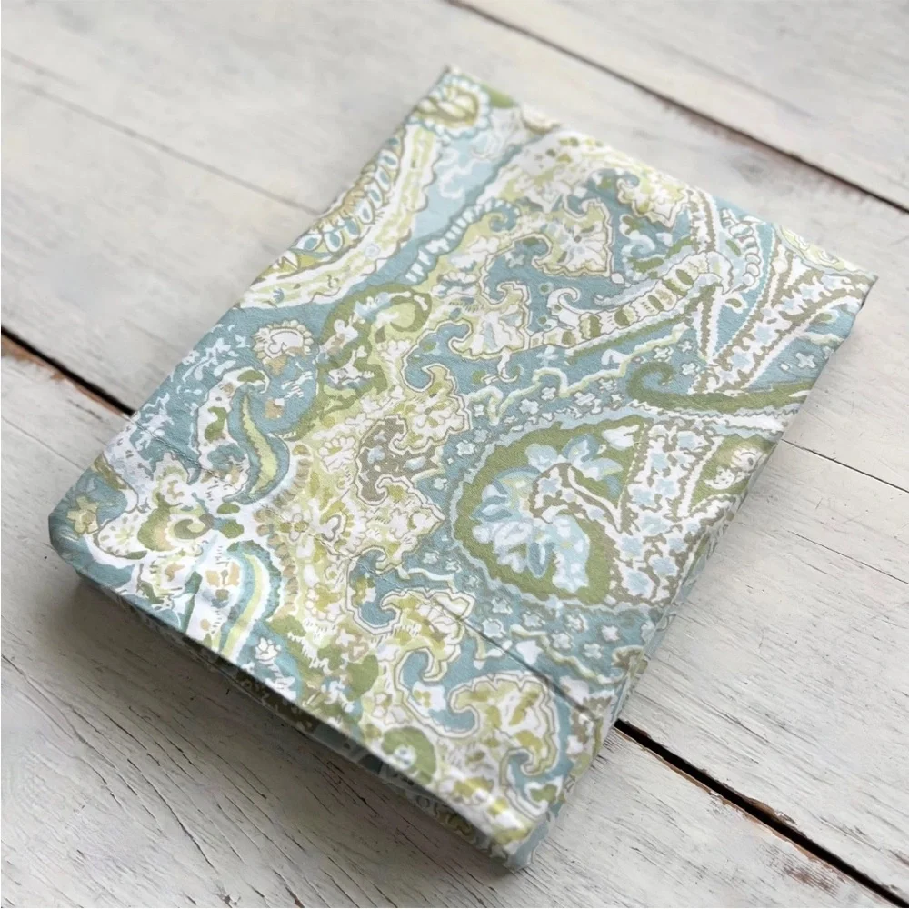 1 Pottery Barn Paisley EURO Pillow Sham Sienna Blue/Green 26” Pattern Cotton HTF - Picture 4 of 7